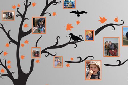 Vinilos foto familiar, diseño personalizado.